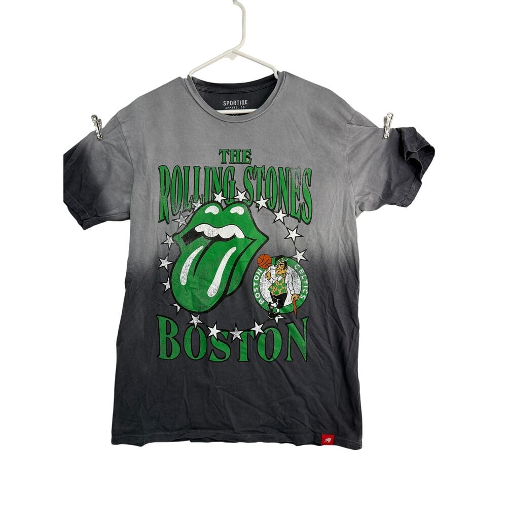 Rolling‎ Stones Boston Celtics Sportiqe Bingham Graphic T Shirt Gray L